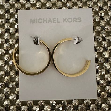 michael kors key earrings|michael kors hoop earrings sale.